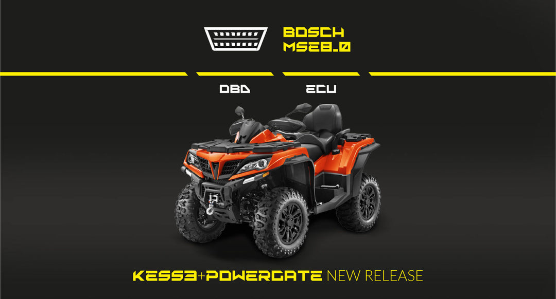 Read and write via OBD the Bosch MSE8.0 ECU installed on Zontes and CF Moto brands.