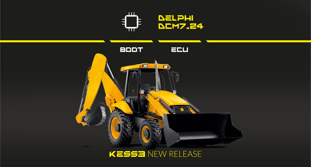 Work in 'BOOT mode' for tuning and cloning the Delphi DCM7.24 ECUs for the JCB brand.